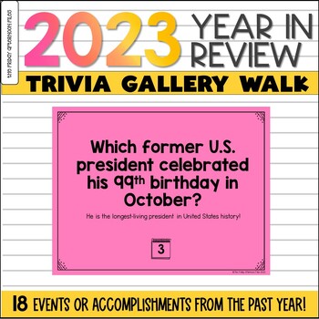 Preview of 2023 Year in Review Gallery Walk | After Winter Break Activity