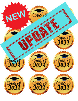 Preview of 2023 Updated Graduation Stickers  Preschool & Kindergarten with award stickers