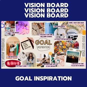 2023 Vision Board, Goal Inspiration, Goal Setting Template 9x16”