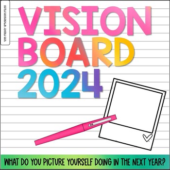 2024 Vision Board Journal, Back from Winter Break Activity