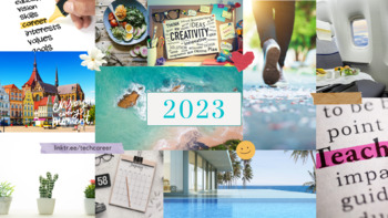 Preview of 2023 Vision Board Template in Canva