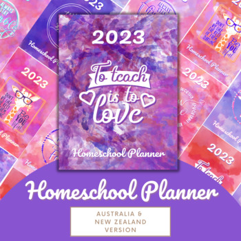Preview of 2023 Watercolour Homeschool Planner for Australia and New Zealand