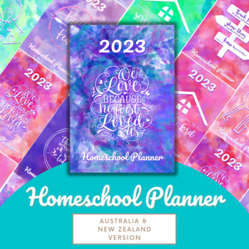Preview of 2023 Watercolour Scripture Homeschool Planner for Australia and New Zealand