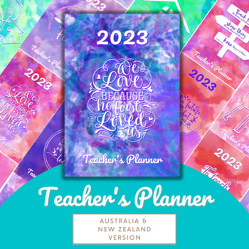 Preview of 2023 Watercolour Scripture Teacher's Planner for Australia and New Zealand
