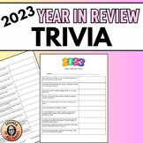 2023 Year in Review Current Events Trivia with Answer Key 
