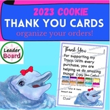 2023 cookie order form and thank you cards. keep organized!