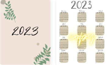 Preview of 2023 planner