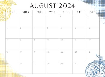 Preview of 2024-2025 AG/FFA Classroom Calendar