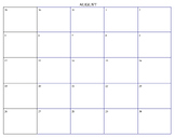 2024-2025 Blank School Calendar