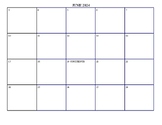2024-2025 Blank School Calendar (Printable)