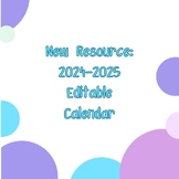 2024-2025 Calendar-Editable Google Slide Presentation