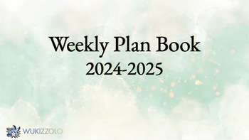 Preview of 2024-2025 Customizable Virtual Plan Book!