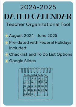 Preview of 2024-2025 Dated Calendar