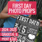 2024-2025 First Day of School Photo Prop Signs
