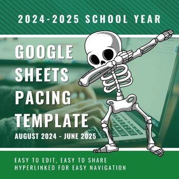Preview of 2024 - 2025 Google Sheets Pacing Guide Template