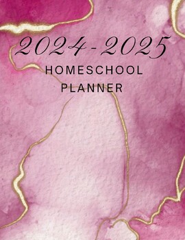 Preview of 2024-2025 Homeschool Planner - Pink