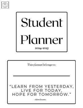 Preview of 2024-2025 Minimalist Student Planner and Assignment Tracker