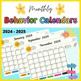 2024-2025 Monthly Behavior Calendar/Monthly Editable Calen