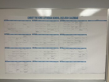 Preview of 2024-2025 School Wall Calendar (Orange) -- (5.58x3.15 ft/67x37.75 in)