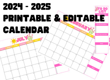 Preview of 2024 - 2025 Sunshine & Flowers Calendar - Google Sheets