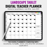 2024-2025 Tablet Digital Teacher Planner | Landscape