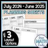 2024-2025 Teacher Planning Calendar - Quarterly and Monthl