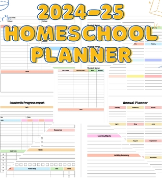 Preview of 2024-25 Home School Planner | Before School Routine | Monthly Planner | 2024-25