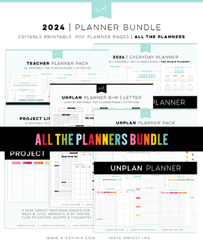 Preview of 2024 ALL PLANNERS BUNDLE
