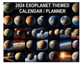 Preview of 2024 ASTRONOMY CALENDAR / PLANNER EXOPLANET THEME