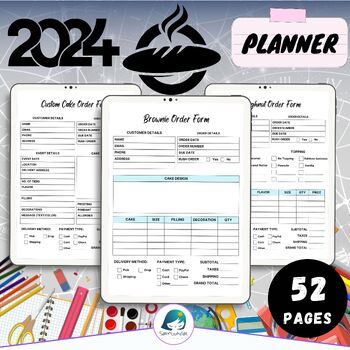 Preview of 2024 Bakery Business Planner: Customizable and Editable for Your Needs