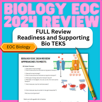 Preview of Biology STAAR Review Guide & Multiple Interactive Activities- EOC Test Prep 2024
