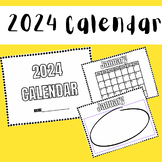 2024 Blank Student Calendar for parent gift/classroom management