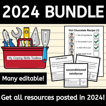 Preview of 2024 Bundle for AllDayABA: ABA Study Materials, Autism Activities, and More