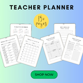 Teacher Planner | 2024 Calendar | + 15 Pages