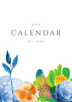 2024 Calendar Flower Design by Class Bloom | TPT