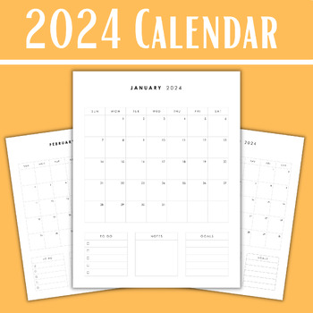 2024 Calendar / Monthly Teacher Planner Printable homework To Do List