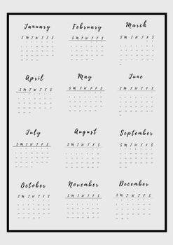 2024 Vertical Sunday Start Calendar, Monthly Planner 2024 by ZosPlace