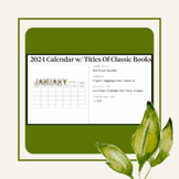 2024 Calendar w/ Titles Of Classic Books