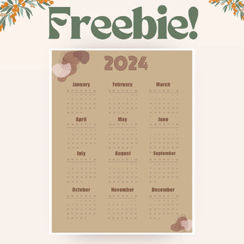 Preview of 2024 Calender Freebie