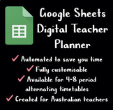 2024 Digital Teacher Planner using Google Sheets (Australi