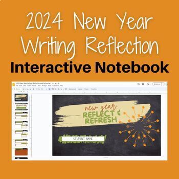 Preview of 2024 ELA New Year Writing Reflection & Goal Setting Interactive Notebook