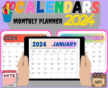 Preview of 2024 Editable Behavior Calendar Template - Printable - Monthly