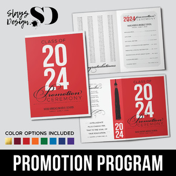 Preview of 2024 Editable Promotion/Graduation Ceremony Program