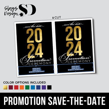 Preview of 2024 Editable Promotion/Graduation Save-the-Date