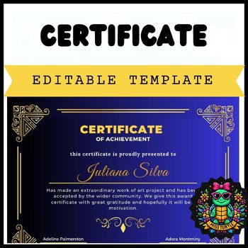 Preview of 2024 End of Year Certificate Achievement Template - Editable & Printable Google