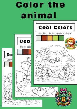 Preview of 2024 February COLORING ACTIVIVITIES: Color by colors Animals