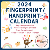 2024 Fingerprint/ Handprint Calendar - Holiday gift