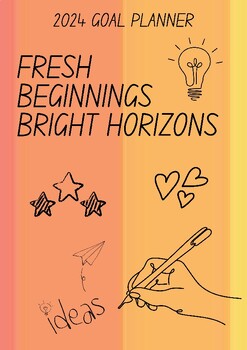 Preview of 2024 Goal Setting Doodle Planner- Let YOUR Creativity Shine