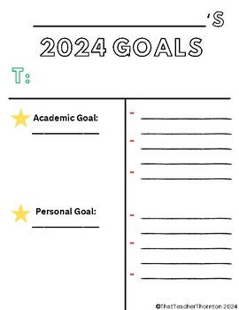 Preview of 2024 Goals Writing