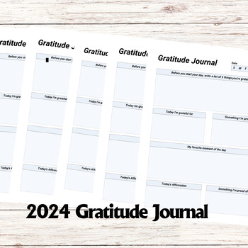 Preview of 2024 Gratitude Journal